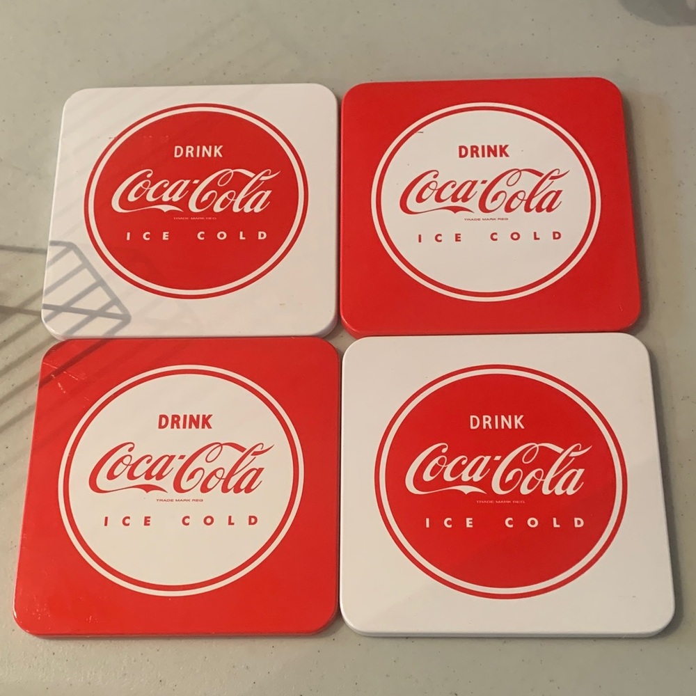 Coca-Cola Red and White Drink Coasters